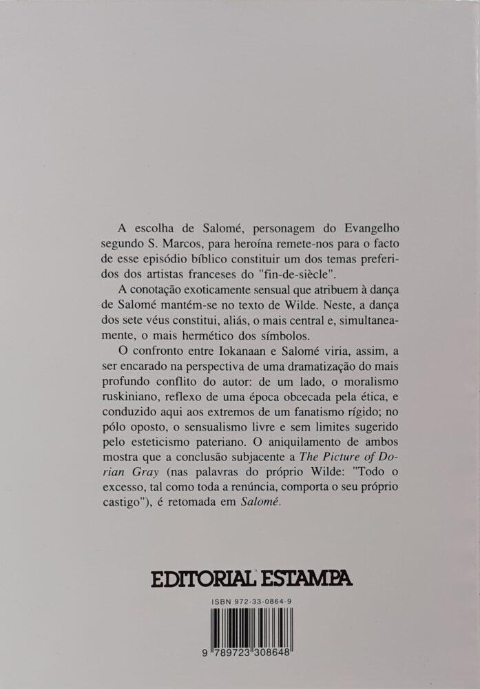 Livro Salomé,tradução do drama em um ato de Oscar Wilde