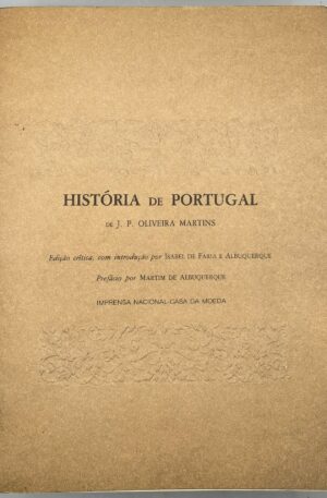 História de Portugal / J. P. Oliveira Martins (Ed. Crítica)